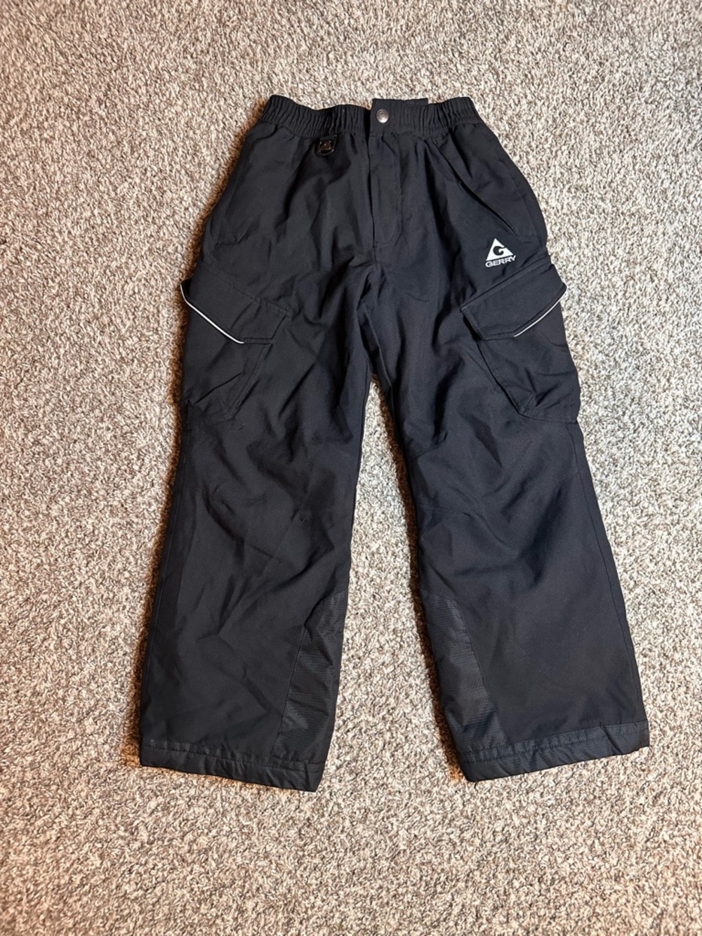 ❄️☃️ Gerry Weber Black Kids Cargo Snow Pants with White Piping ☃️❄️